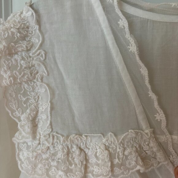 Free People LUNA RUFFLE White Shirt - Picture 7 of 7